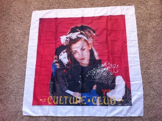 Download Vintage 1984 Rare Boy George Culture Club Rare Banner Flag Etsy