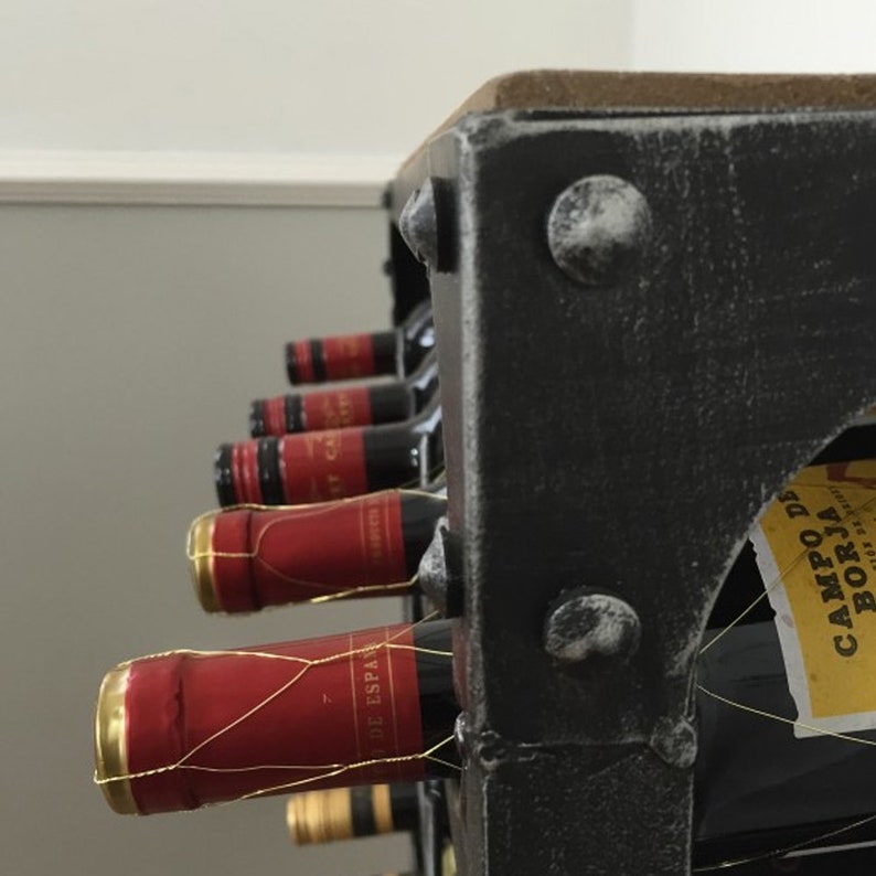 Vintage / Industrial Pewter Wine Rack 36 Bottles for Debra Etsy UK