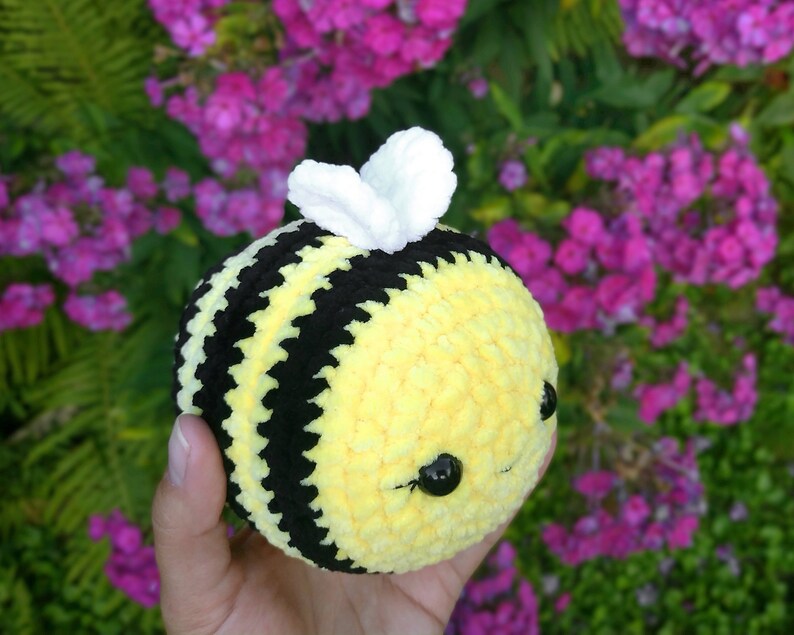 Crochet Bee Plush Bumble Bee Stuffed Toy | Etsy