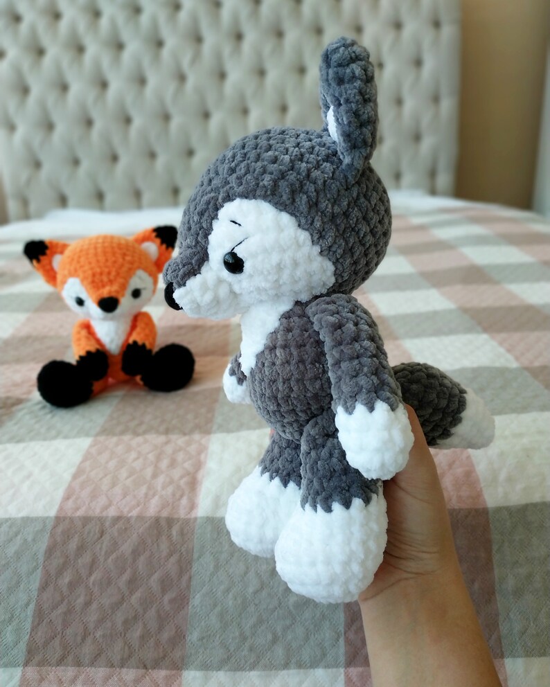 Woodland Stuffed Animals Wolf/Fox Nursery Decor Woodland Baby Etsy