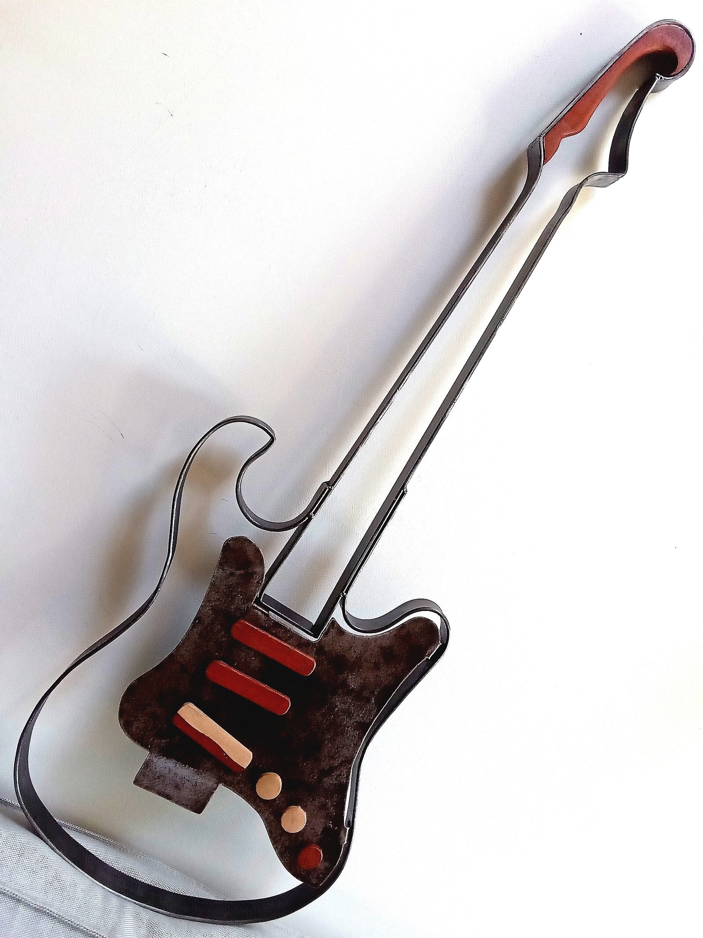 Guitare Décorative Bois et Métal