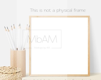 Pencils Desk Mockup Etsy