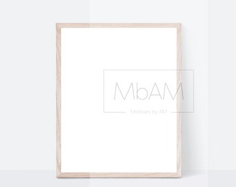 Simple Wooden Frame Mockup For A5 A4 Or A3 Prints Portrait Etsy