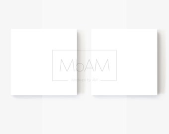 Square Canvas On Wall Mockup With Eucalyptus Square Painting Etsy