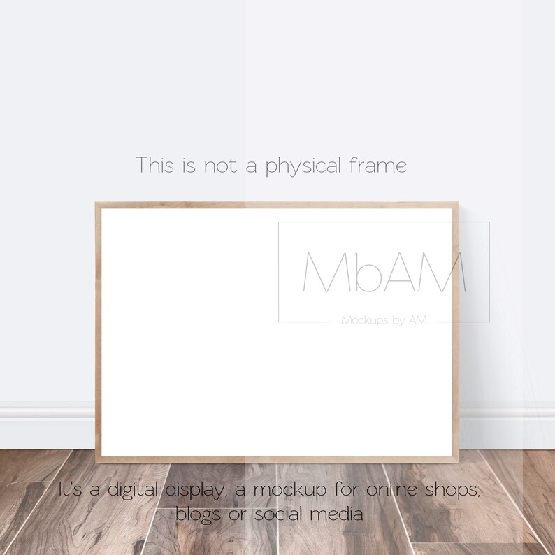 Download Landscape A2 frame on the floor mockup Minimal poster ...