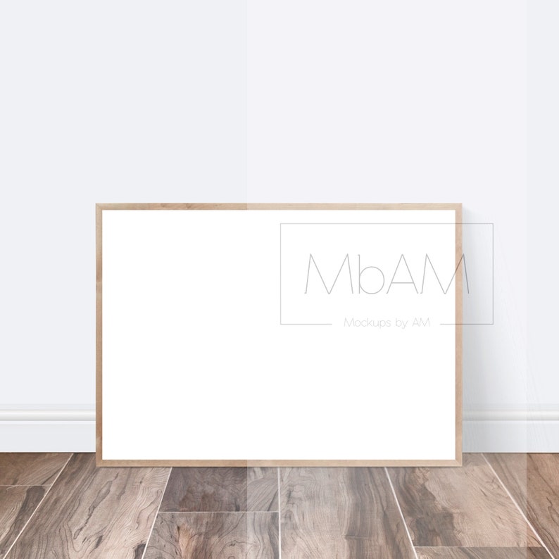 Download Landscape A2 frame on the floor mockup Minimal poster ...