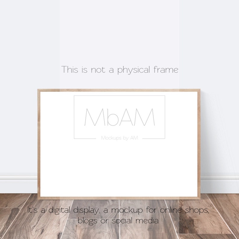 Download Landscape 24x36 frame mockup 2x3 ratio frame on floor mockup | Etsy
