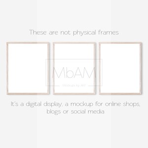 JPG mock up Simple set of 4 square wooden frames on wall mockup