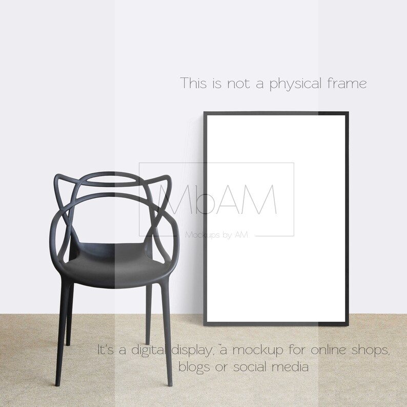 Download 24x36 black frame on floor mockup Large poster mockup Big | Etsy