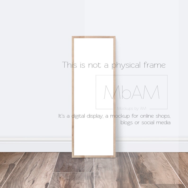 Download Vertical 8x24 sign frame on floor mockup JPG mockup | Etsy