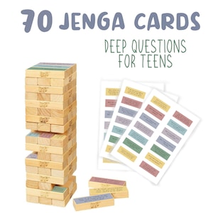 Domande profonde per carte per adolescenti, giochi di terapia, strumenti di terapia, consulente scolastico, carte da gioco personalizzate