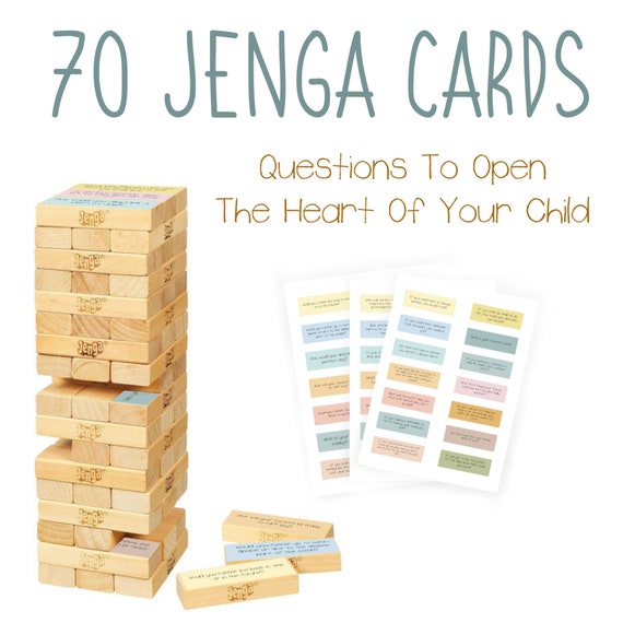 70 questions Jenga pour ouvrir le cœur de votre enfant, jeux de thérapie,  conseiller scolaire, outils de thérapie -  France