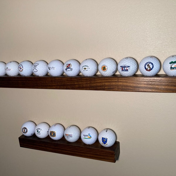 Handmade Golf Ball Display Rack/ Shelf Wall Mount and Desk Top.  Great Gift Idea for the Golfer.  Great Fathers Day Gift.