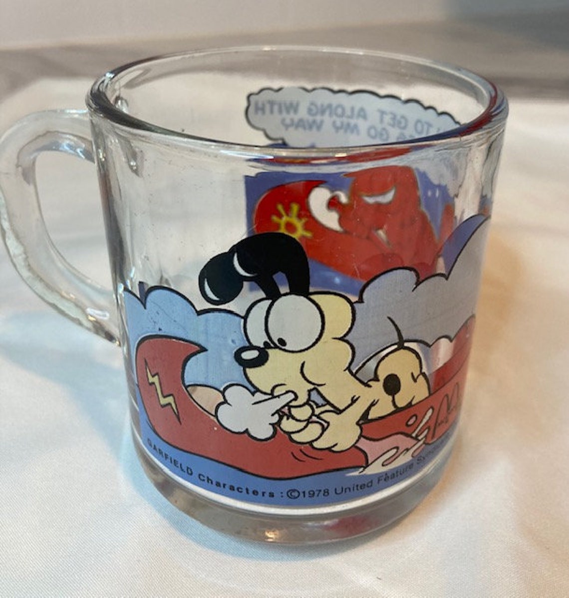 Vintage 1978 Garfield Mcdonalds Glass Mugs / Cups Set of Three Etsy