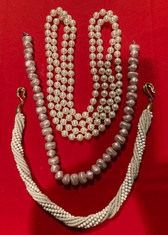 Vintage Clear Lucite Necklace Carol Dauplaise Gol… - image 4