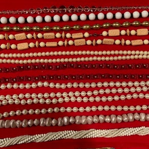 Vintage Clear Lucite Necklace Carol Dauplaise Gold Tone Necklace Napier Beaded Necklace