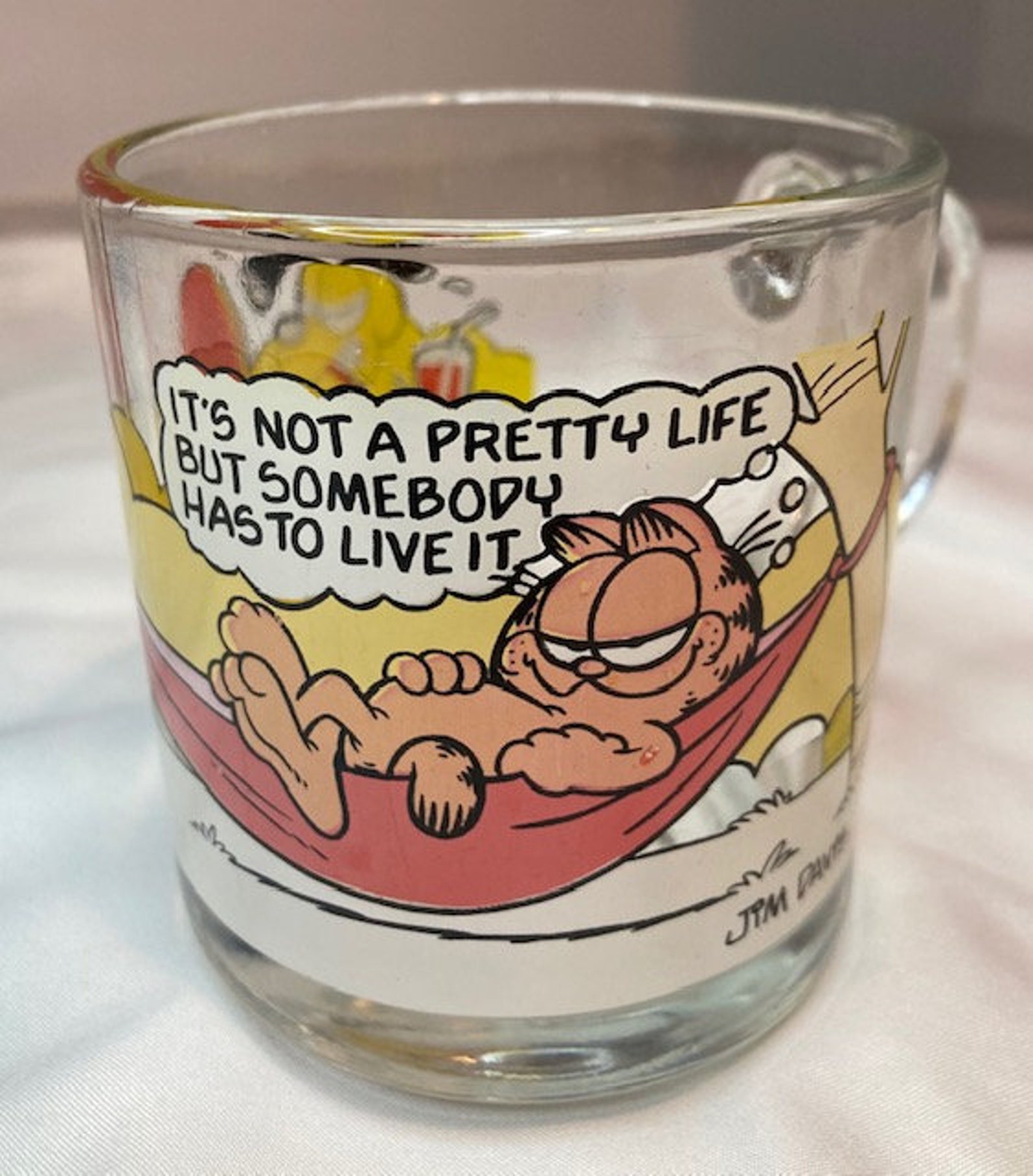 Vintage 1978 Garfield Mcdonalds Glass Mugs / Cups Set of Three Etsy