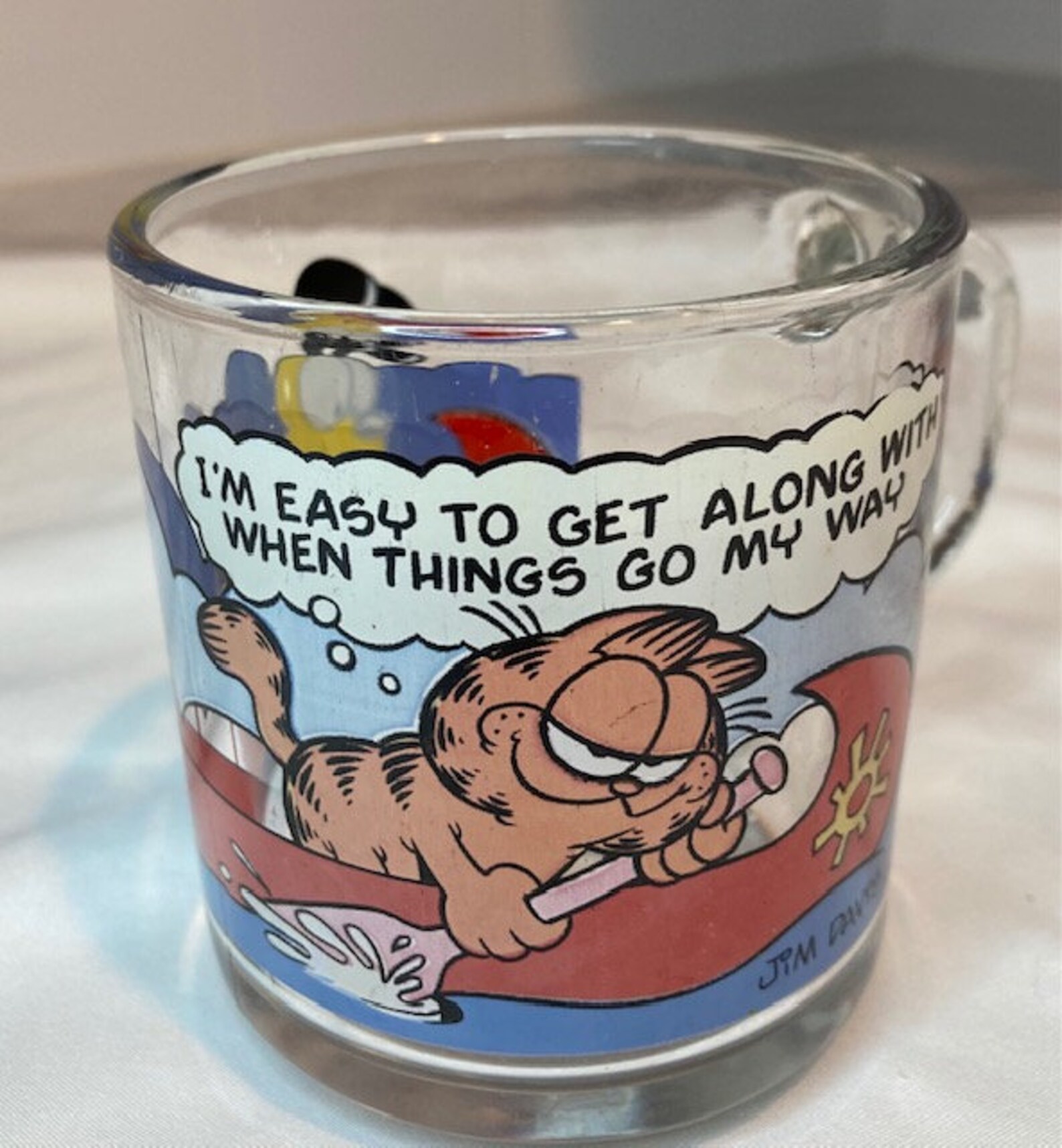 Vintage 1978 Garfield Mcdonalds Glass Mugs / Cups Set of Three Etsy