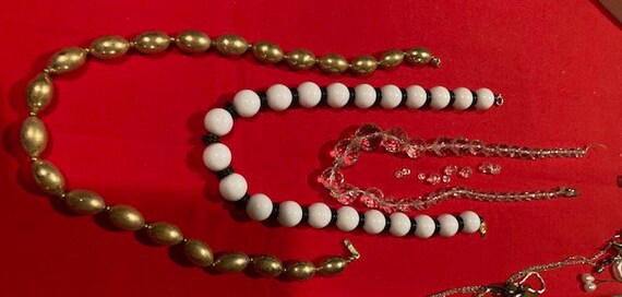 Vintage Clear Lucite Necklace Carol Dauplaise Gol… - image 2