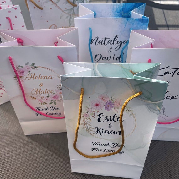 Custom Wedding Favor Custom Paper Bag Paper Gift Bag With Etsy