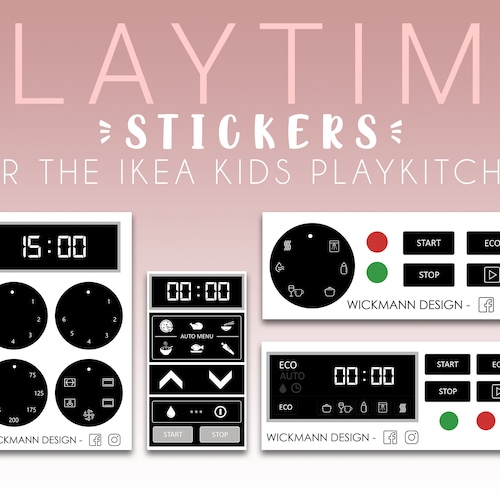 Complete Set of Stickers / Decals for IKEA DUKTIG Play Kitchen Etsy