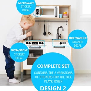 play kitchen sticker decals