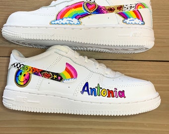 Zapatillas pintadas a medida para niños.  Nike Air Force Ones