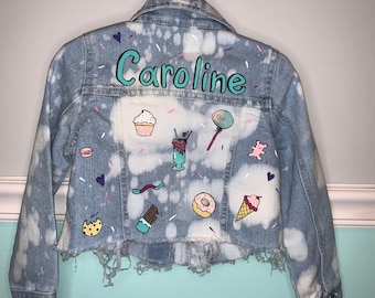 Denim Jacket Painted - Etsy