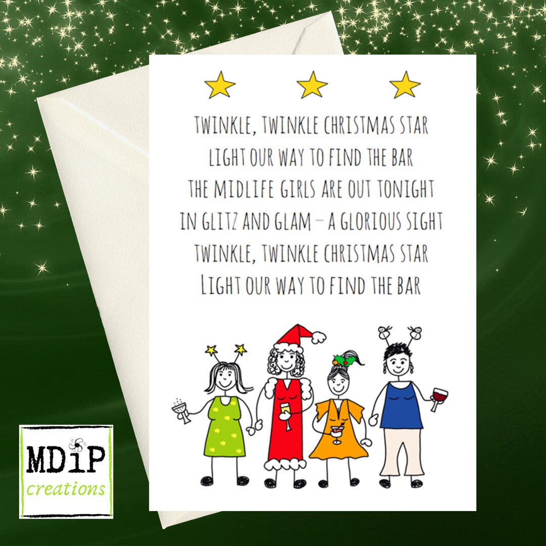 Midlife Christmas Card, Funny Menopause Christmas Card With Message
