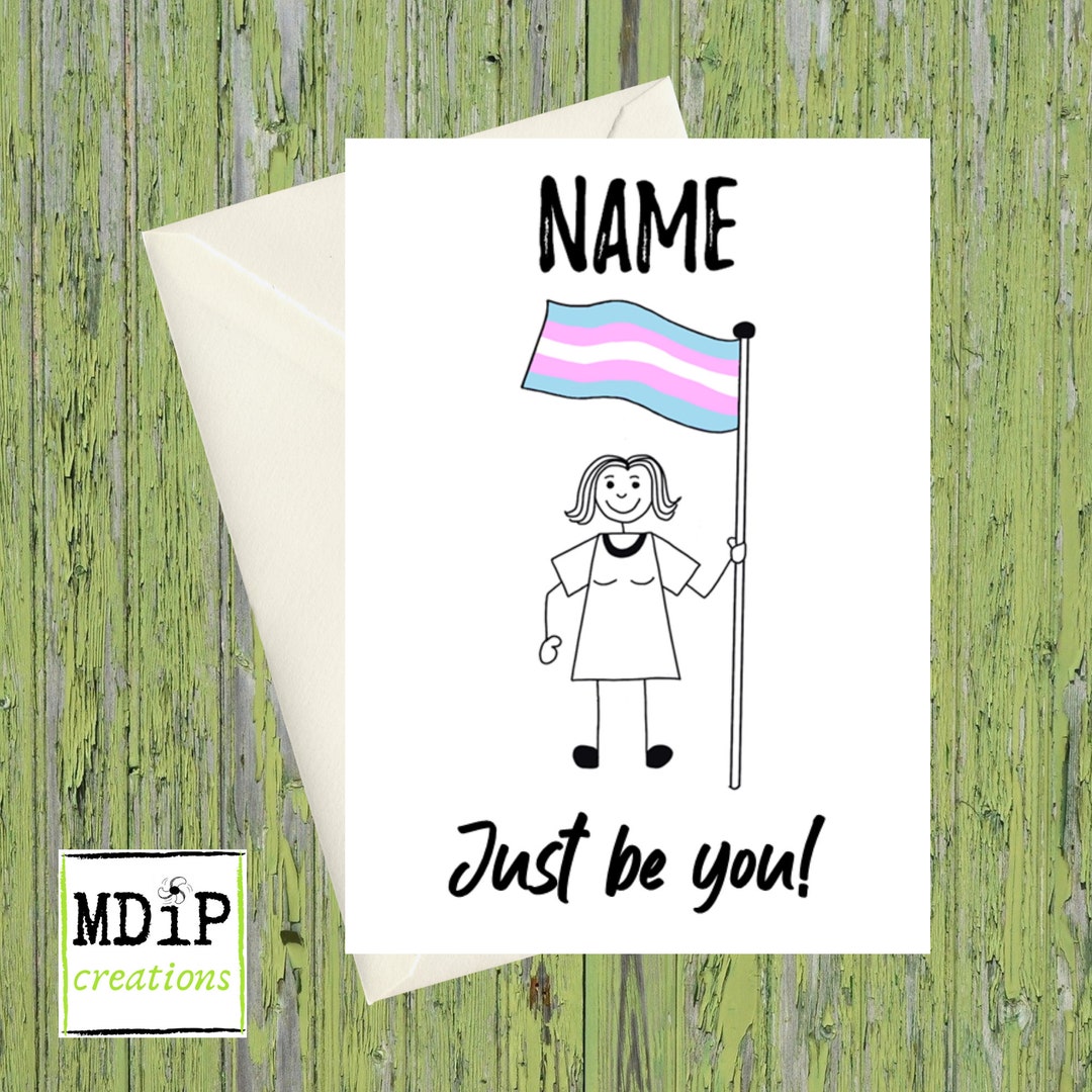 Transgender Coming Out Card, Personalised Transgender Card, Trans