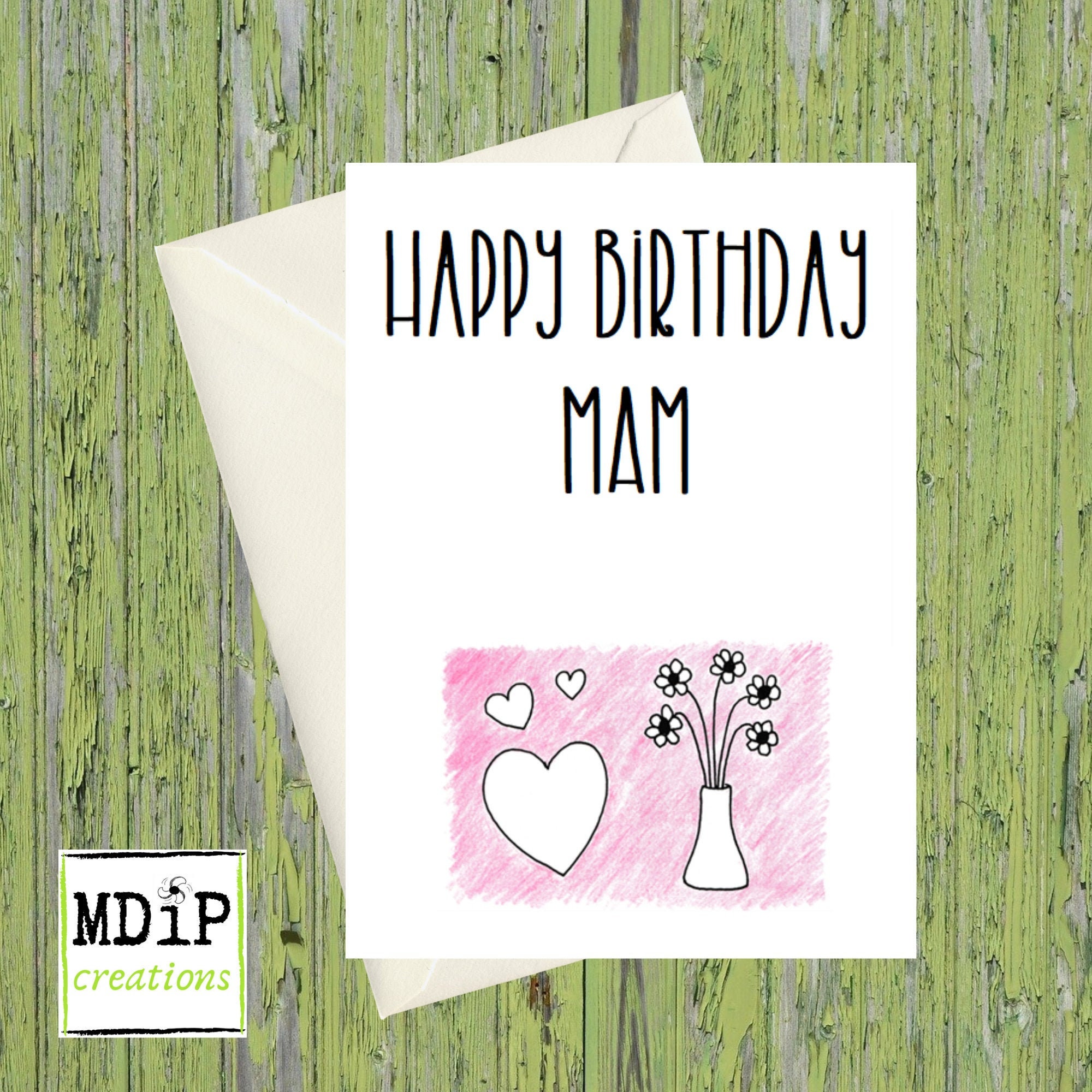 Mam Birthday Card Birthday Card for Mam Floral Card Pink | Etsy