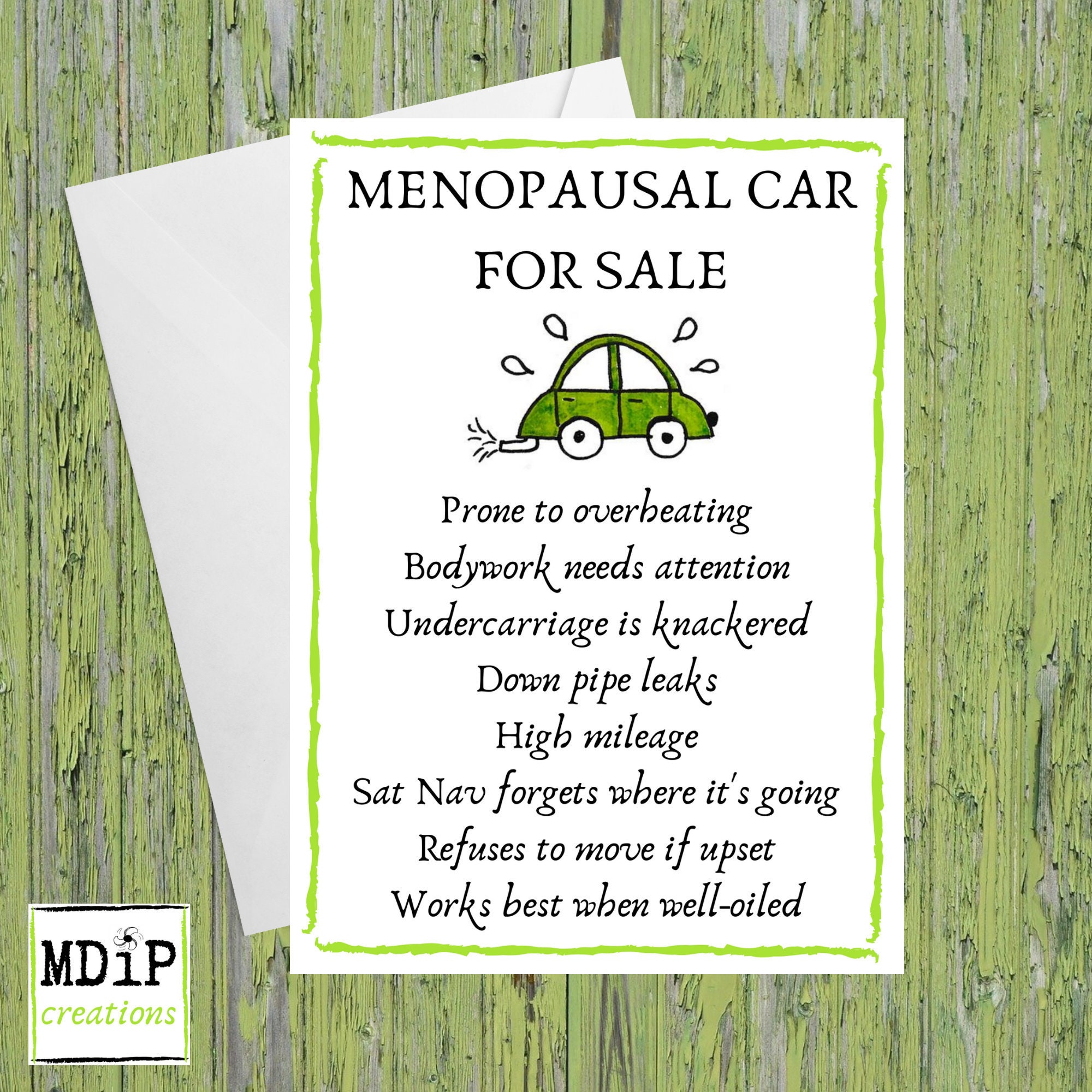 Menopause Card Funny Birthday Card for Her Menopause Car Etsy UK