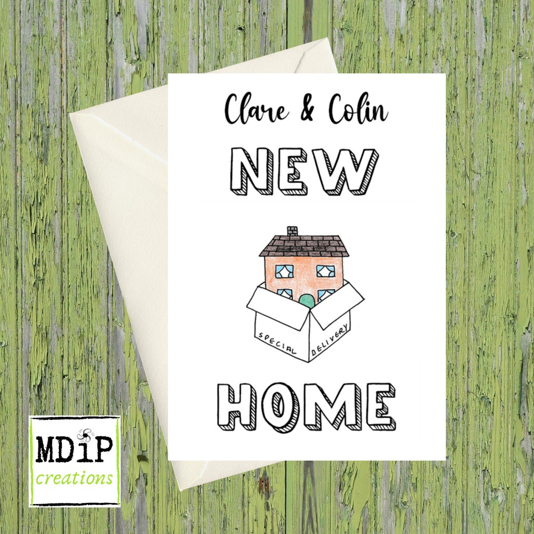 New Home Card Personalised Moving House Card New House Card - Etsy