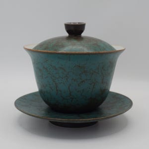 Chinese Porcelain Gaiwan Tea Cup，China Teacup and Saucer with Lid