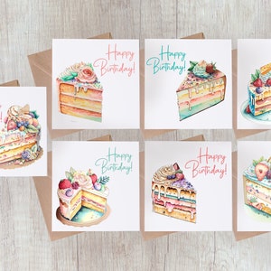Pretty Cake Birthday Cards - Multi Pack
