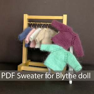 PDF Pattern Blythe raglan sweater Blythe clothes pattern Blythe outfit Blythe pattern PDF Blythe