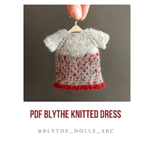 Knitting patterns Blythe PDF Knit dress Blythe doll PATTERN Knitted dress doll Pattern Blythe dress Blythe outfit set Blythe clothes