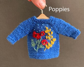 Embroidered Floral Sweater for Blythe Doll - Seamless Knit