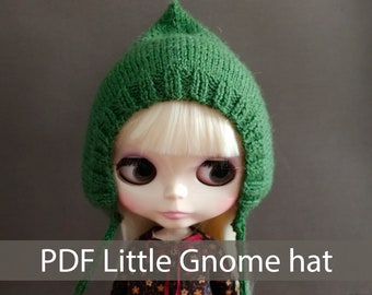 Little Gnome Hat Knitting Pattern: Blythe Doll Clothes (PDF Download)