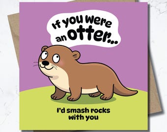 Otter Greeting Card with Envelope