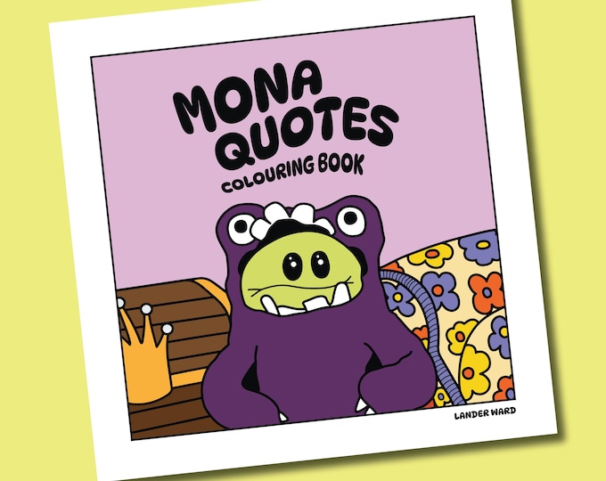 Nanalan' Colouring Book – Mona Quotes | Cute | Mindfulness | Adult Coloring Book