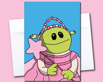 Princess Mona Card | Nanalan' Illustration | Blank Greeting Card with Envelope