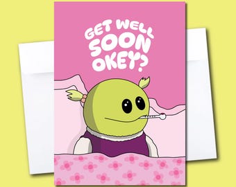 Nanalan' Get Well Soon Card | Blank with Envelope