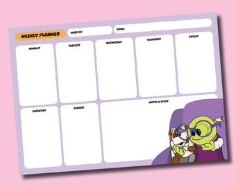 Nanalan' Weekly Desk Planner | A4 Size Stationery