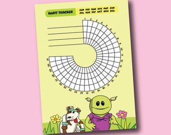 Nanalan' Habit Tracker – A5 Monthly Goal Tracker | 50 Pages