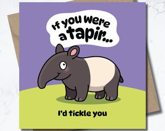 Tapir Greeting Card with Envelope