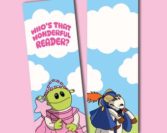 Nanalan' Bookmark | "Who's That Wonderful Reader?" | Two-Sided Illustration