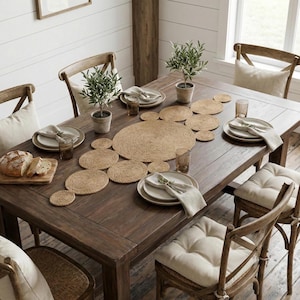 Handmade Jute Table Runner, Braided Boho Centerpiece