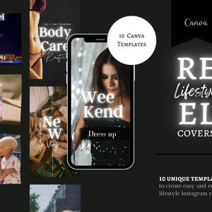 10 Instagram Reel Vorlagen | Influencer Reel Cover | Reel Cover Vorlage Bearbeitbar in Canva | Rolle