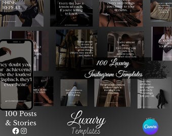 Szablony na Instagram z motywem luksusowego nastawienia | Cytaty Canva, grafiki do mediów społecznościowych